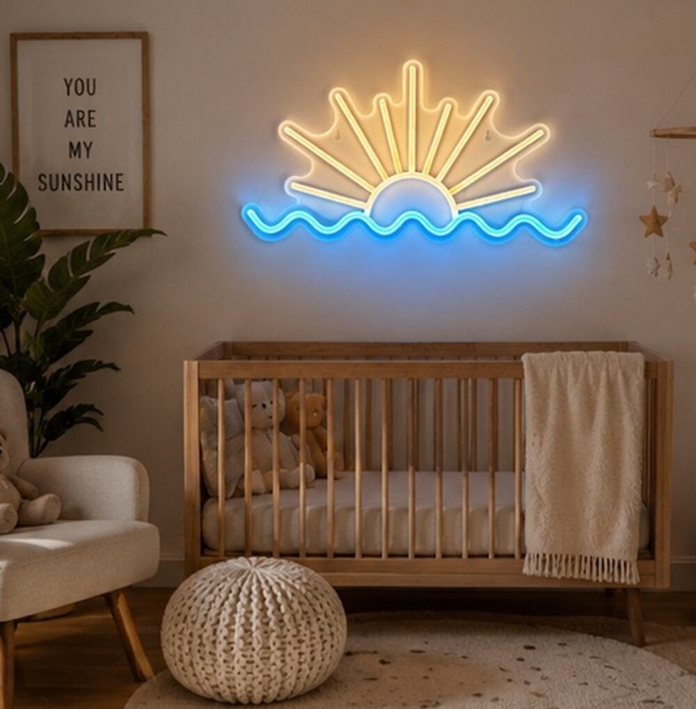 Ocean Sunset or Sunrise LED neon 14x7.5"